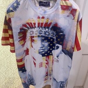 Men’s Double Needle Liberty Shirt Sz XL
